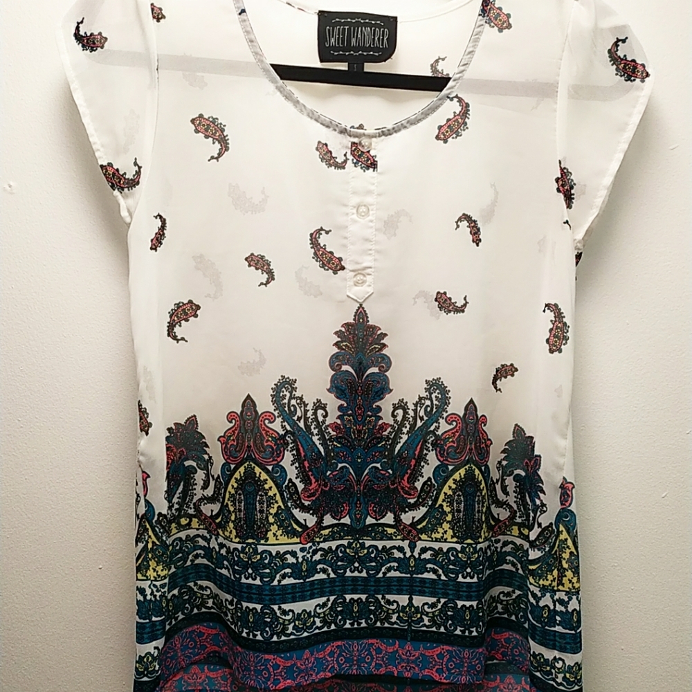 White tank top. Boho Style.